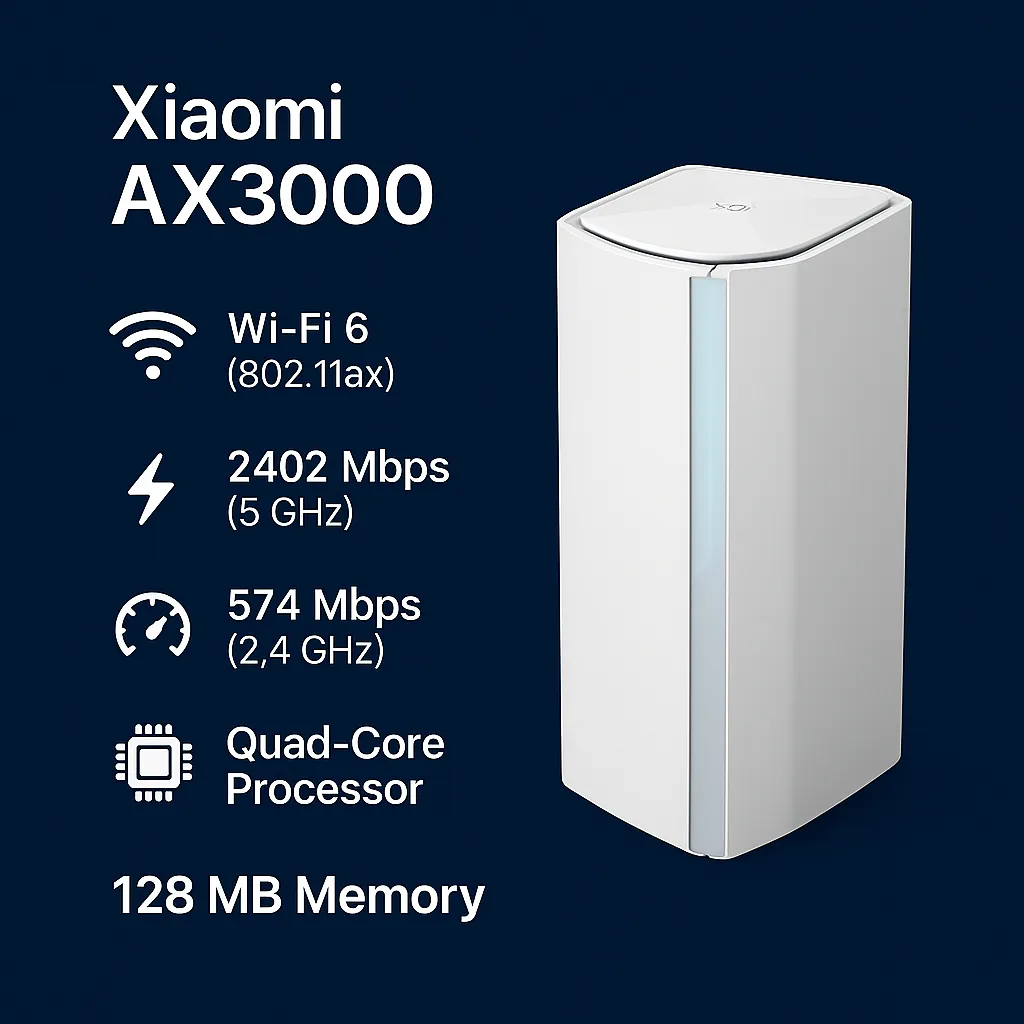 Roteador Xiaomi Mi Ax3000ne Wifi6 3000mb Mesh Imediato