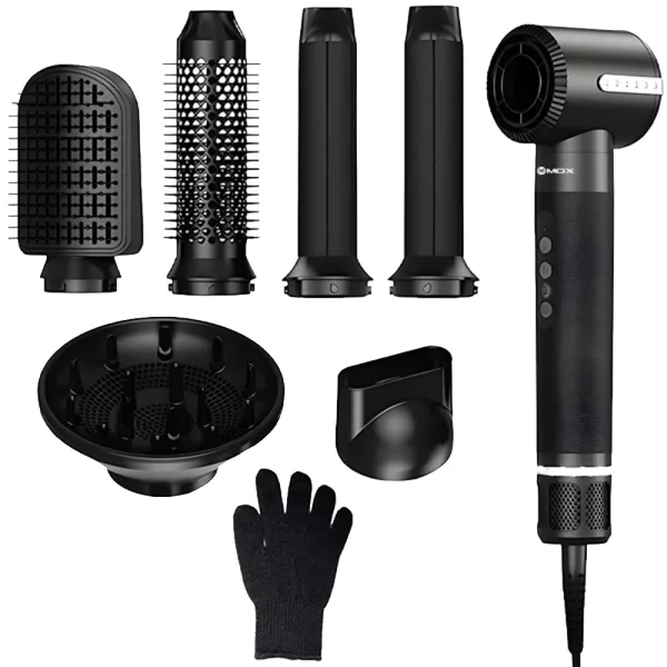 Kit de Secador e Modelador Mox MO-PH71 - 7 em 1 - 37W - 220V 50/60Hz - Preto