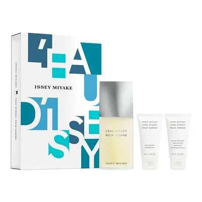 Kit Issey Miyake L'Eau D'Issey Pour Homme 4283L - 3 em 1 - Perfume EDT 125ML + Creme Post-Barba 50ML + Gel de Banho 50ML