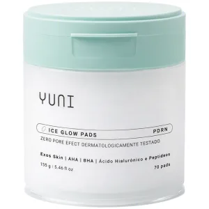 Almofadas Tônicas Faciais Yuni Ice Glow Pads PDRN - 70 Unidades - 130Gr
