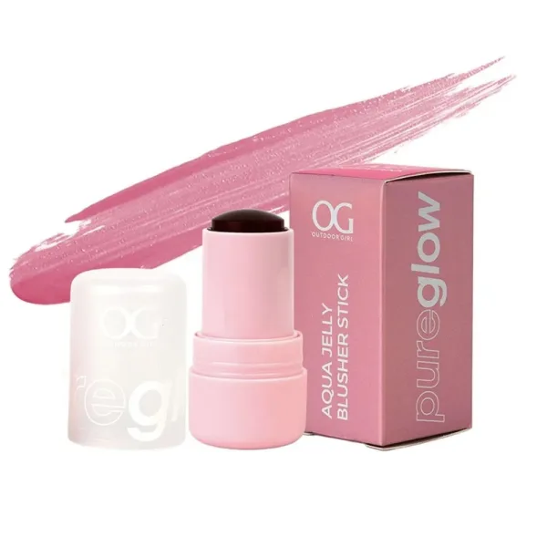 Blush Gelatinoso Outdoor Girl Aqua Jelly Blusher Stick AJ01 - Poppy Pink - 2.3Gr