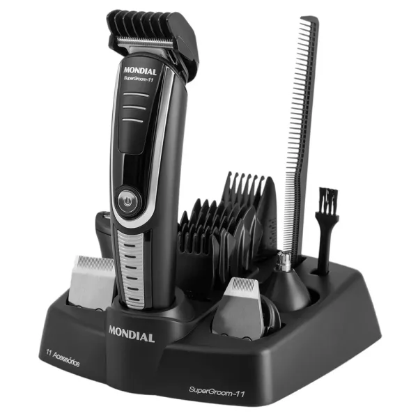 Barbeador Elétrico Mondial SuperGroom-11 BG-05 - 11 em 1 - 6W - Bivolt - Preto