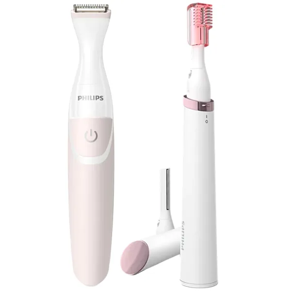 Depilador Elétrico Philips Bikini Trimmer Tondeuse Bikini 2000 Series BRT387/90 - Pilha AA/AAA - Branco