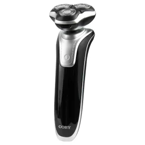 Barbeador Elétrico Coby CY3370-7111 - À Prova D'água - Recarregável/USB - Preto