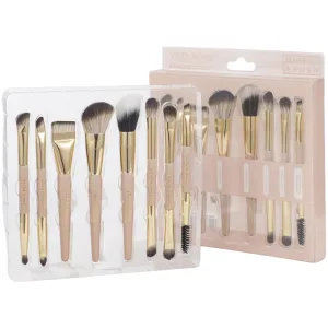Kit de Pincéis Miss Rôse 7201-009M - 8 Peças - Rosa