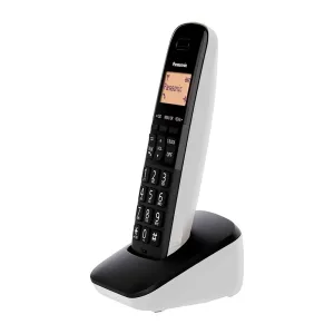 Telefone Sem Fio Panasonic KX-TGB310LAW - 1 Base - Com Bina - 110V - Branco e Preto