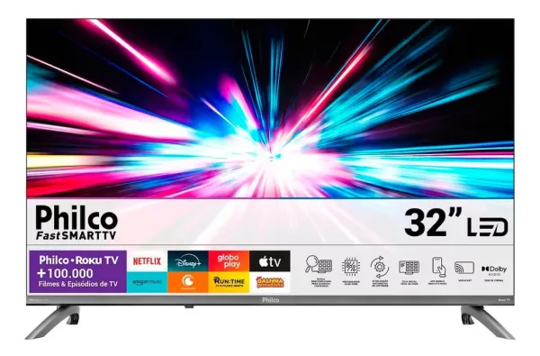 Smart Tv 32 Hd P32crb Roku Tv Hdr10 Philco