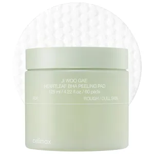 Almofadas Esfoliantes Faciais Celimax Ji Woo Gae Heartleaf BHA PAD - 125mL