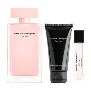 Kit Narciso Rodriguez For Her XMS24 - 3 em 1 - Perfume EDT 100ML + Perfume EDT 10ML + Loção Corporal 50ML