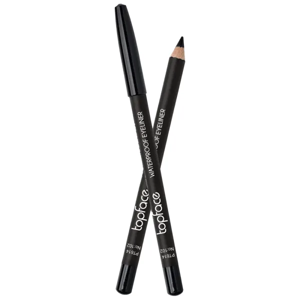 Delineador TopFace Waterproof Eyeliner PT614 - À Prova D'água - #102 - Preto - 1.14Gr