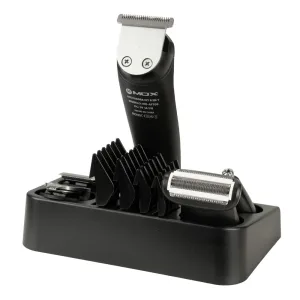 Barbeador Elétrico MOX MO-AFT08 - 8 em 1 - Recarregável e Bivolt - Preto e Dourado