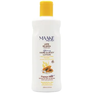 Loção para Corpo e Mãos Maake Glowing - Papaya Milk - 200ML