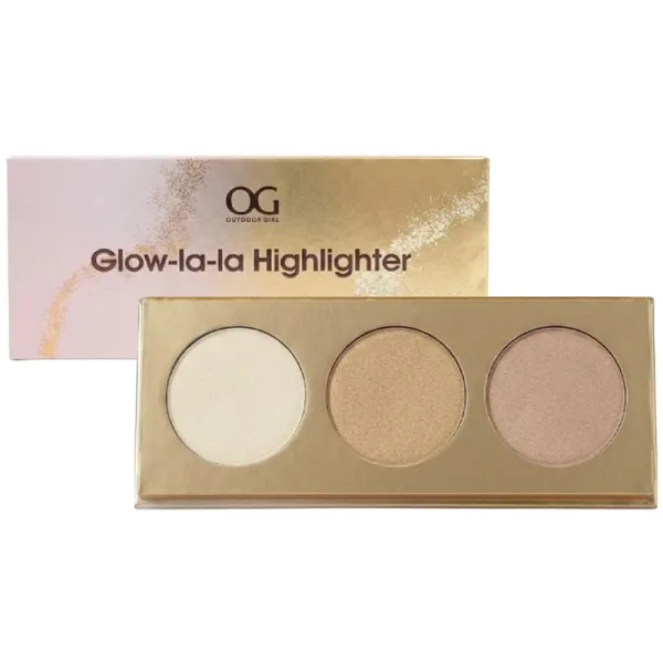 Paleta de Iluminador Outdoor Girl Glow-la-la DE7305 - #02 - 3 Cores - 14Gr