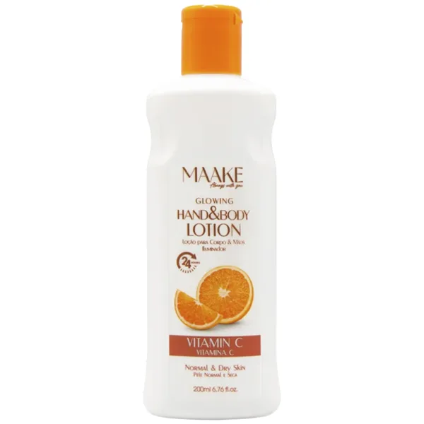 Loção para Corpo e Mãos Maake Glowing - Vitamin C - 200ML