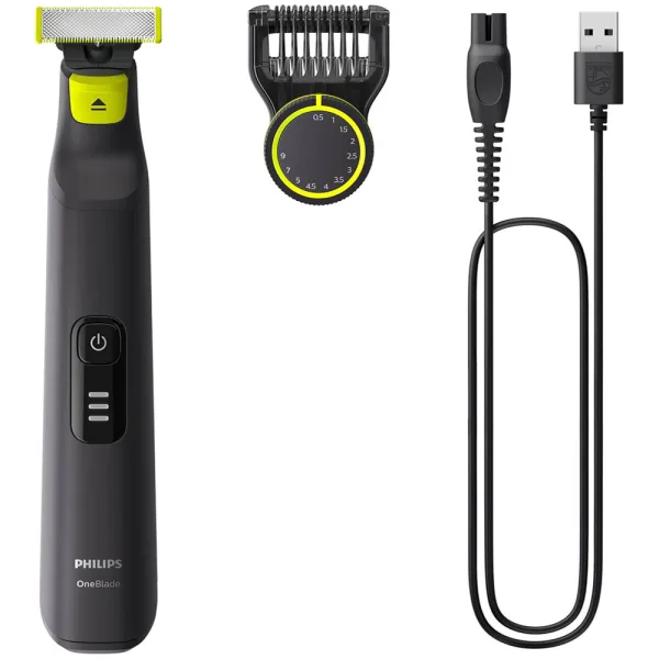 Barbeador Elétrico Philips OneBlade Pro QP6532/10 - Recarregável - Preto e Verde