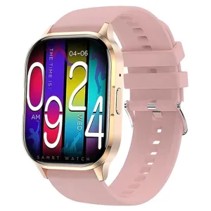 Smartwatch G-Tide S3 Pro - Bluetooth - A prova d'água - Com Pulseiras Extra - Rosa e Dourado