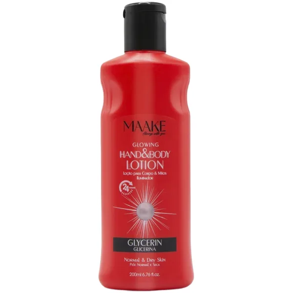 Loção para Corpo e Mãos Maake Glowing - Glycerin - 200ML