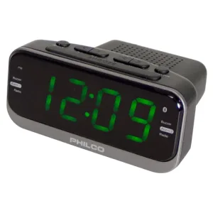 Rádio Relógio Philco PRR1012BT-GR - FM - Bluetooth - USB - 1.2'' - Preto