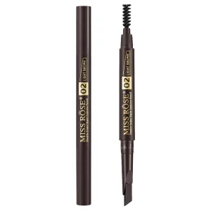 Lápis para Sobrancelhas Miss Rôse Double-Ended Blade Eyebrow 7101-007M02 - Com Pente - 02 Light Brown - 0.2Gr