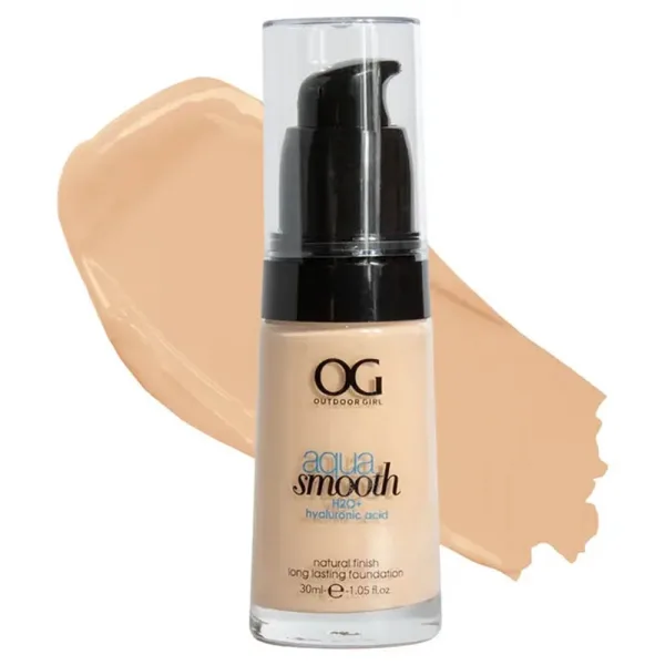 Base Líquida Outdoor Girl Aqua Smooth H20+ Hyaluronic Acid FS5209 - Nro 2.5 Warm Neutral - 30ML