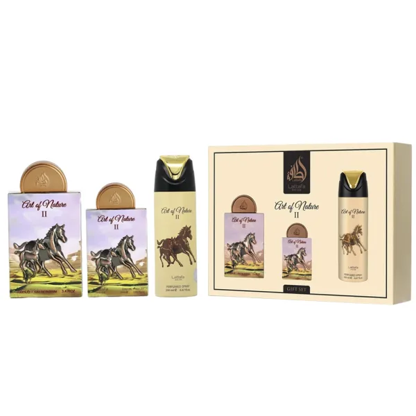 Kit Perfumes Lattafa Pride Art Of Nature II Gift Set - Eau de Parfum - Unissex - 200ML + 100ML + 20ML