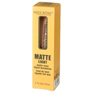 Base Líquida Miss Rôse Matte-Wear Liquid Foundation - Light - 37ML