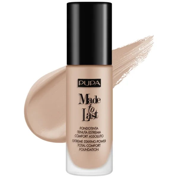 Base Líquida Pupa Milano Made to Last - SPF 10 - 010 Porcelain - 30ML