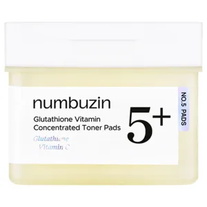 Almofadas Tônicas Faciais Numbuzin Glutathione Vitamin Concentrated N°5 Pads - 70 Unidades - 180ML