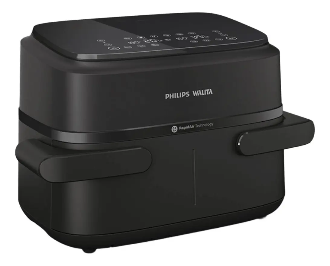 Fritadeira Airfryer Duplo Cesto Preto Philips Walita Preto