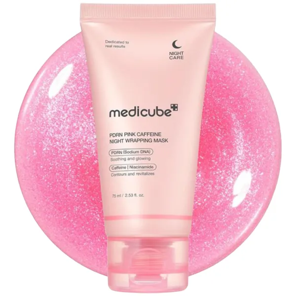 Máscara Facial em Gel Medicube PDRN Pink Caffeine Night Wrapping Mask - 75ML