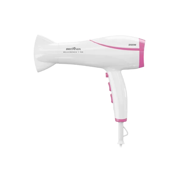 Secador de Pelo Britania BSCE21A - 2100W - Bivolt - Branco e Rosa