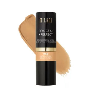 Base em bastão Milani Conceal + Perfect Foundation Stick 245 - Warm Beige - 13Gr