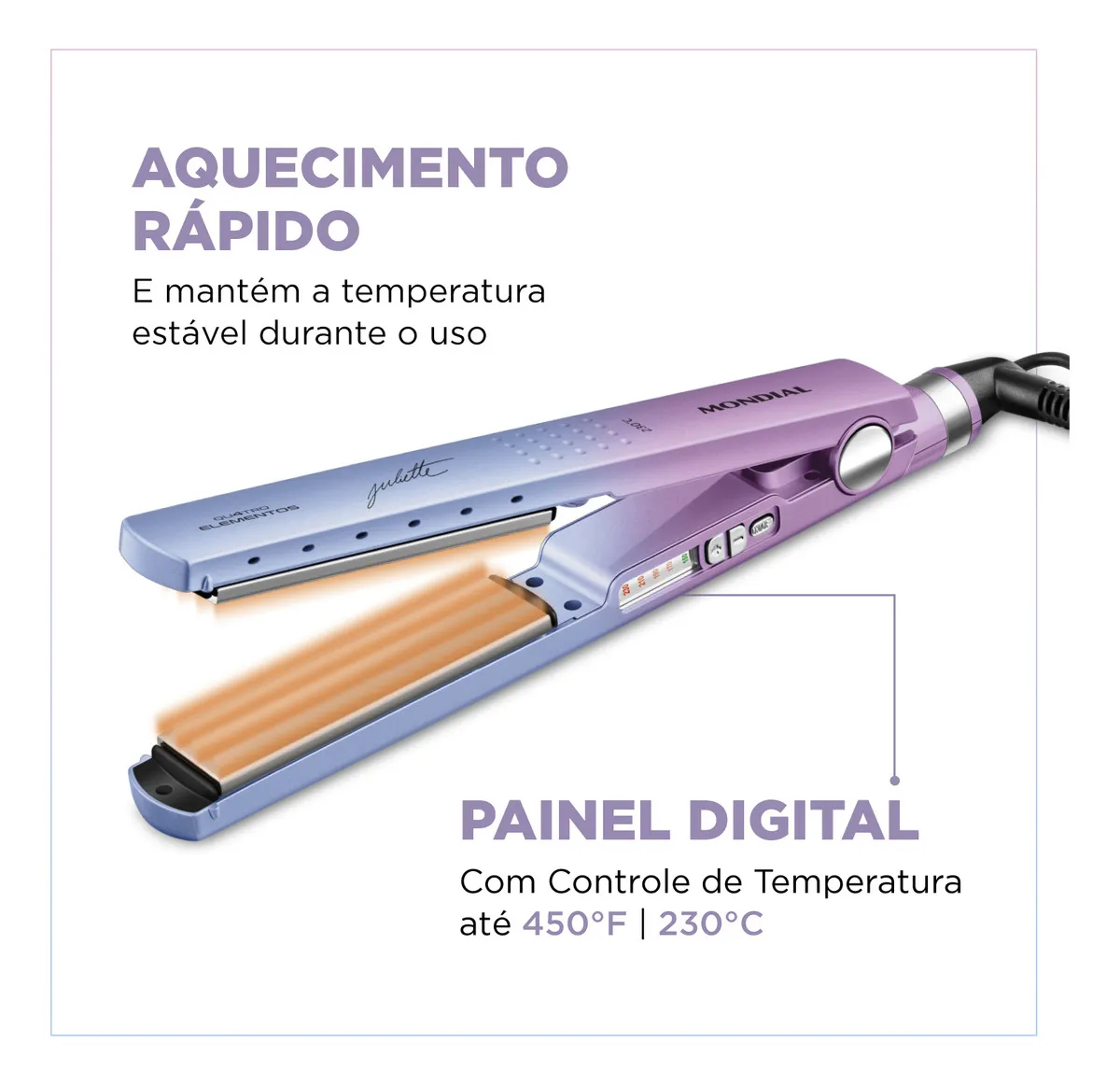 Prancha Alisadora By Juliette, Mondial 60W - P-JU-03