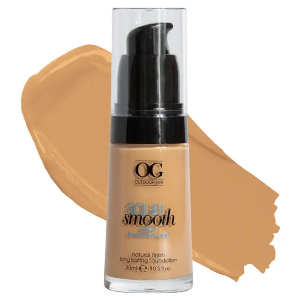 Base Líquida Outdoor Girl Aqua Smooth H20+ Hyaluronic Acid FS5209 - Nro 05 Medium Baige - 30ML