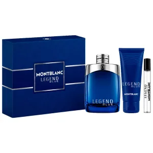 Kit Perfume Montblanc Legend Blue - 3 em 1 - Eau de Parfum - Masculino - 100ML + 100ML + 7,5ML