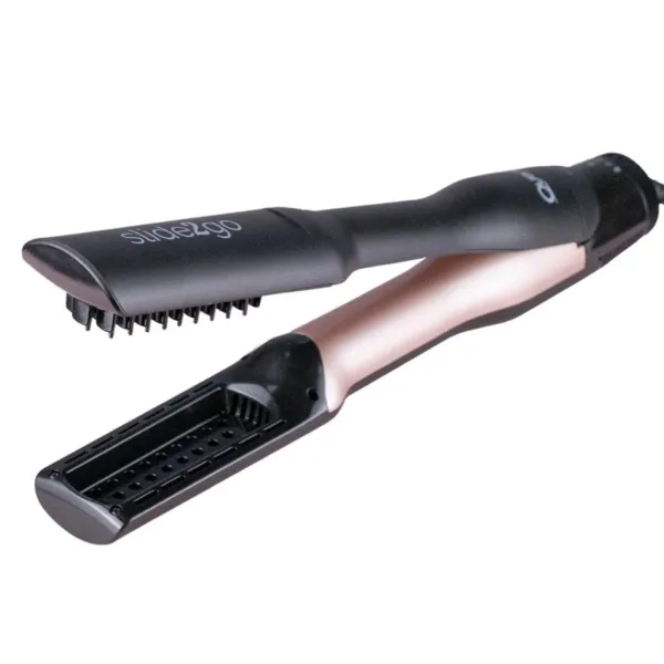 Prancha para Cabelo Quanta QTALS1600 Slide2Go - 180°C - Cerâmica - Bivolt - Preto e Rose