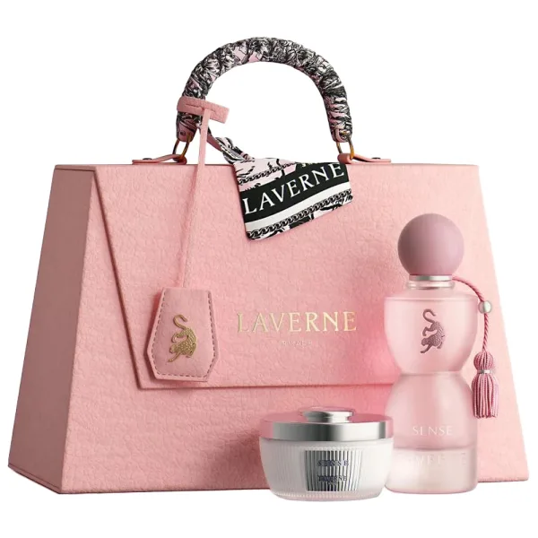 Kit Laverne Riyadh Sense By Georgina Rodriguez - 2 em 1 - Perfume EDP 75ML + Pó Corporal 65Gr + Estojo