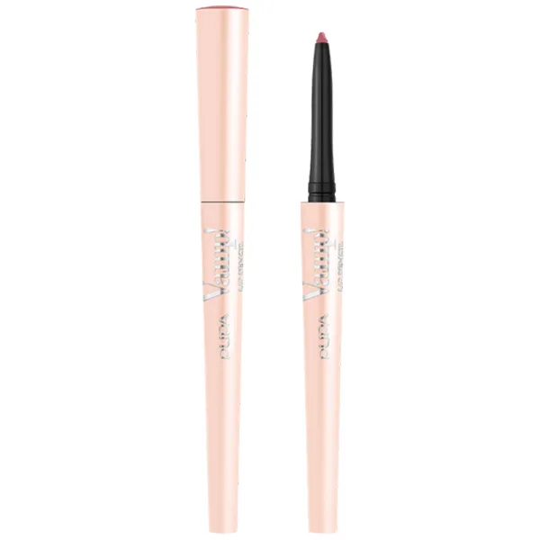 Lápis Labial Retrátil Pupa Milano Vamp! - 2 em 1 - À Prova D'água - 002 Fresh Rose - 0.35Gr
