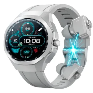 SmartWatch G-Tide R9 Edge - Bluetooth - A prova d'água - Com Pulseiras Extra - Prata