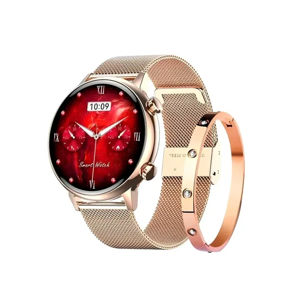 SmartWatch G-Tide Romance Lady Time - Bluetooth - Pulseira Extra - Dourado