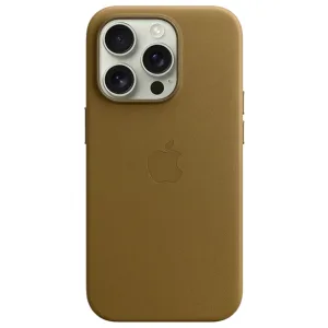 Capa Protetora Apple Leather Case Magsafe - Para Iphone 16 Pro Max - Couro - Marrom Escuro