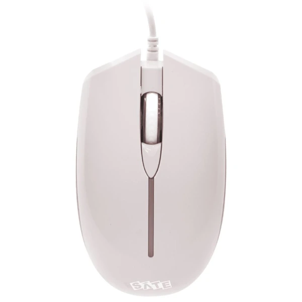 Mouse Satellite A-517 - Com Fio - 1000 DPI - 3 Botões - Bege