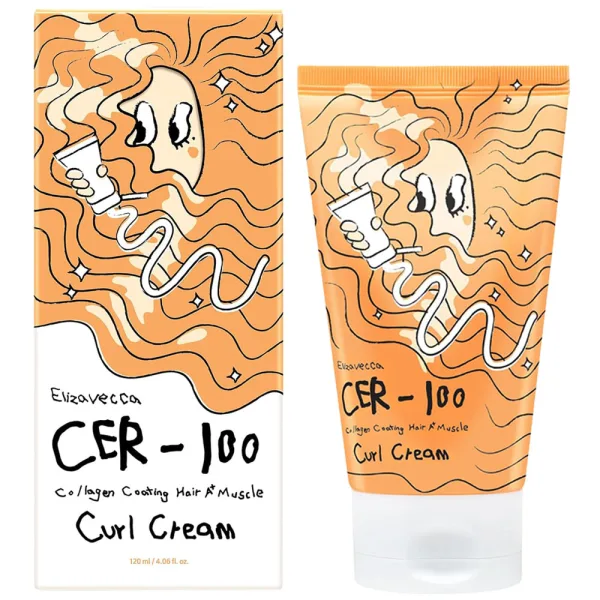 Creme para Cachos Elizavecca CER-100 Collagen Coating Hair A+ Muscle Curl Cream - 120mL
