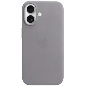 Capa Protetora Apple Leather Case Magsafe - Para Iphone 16 - Couro - Cinza