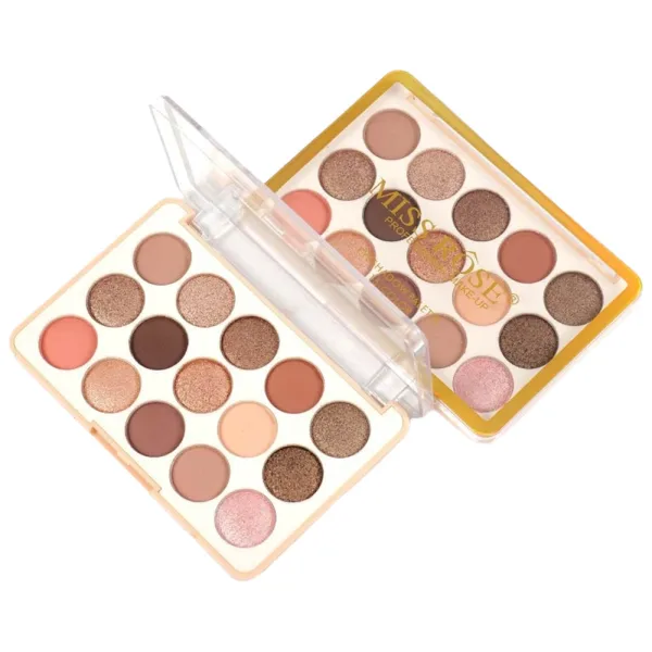 Paleta de Sombras Miss Rose Eyeshadow Palette 7001-054N - #02 - 15 Cores - 15Gr