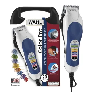 Máquina de Cortar Cabelo Wahl Color Pro 79300-1118 - 20 em 1 - 220V - Branco e Azul