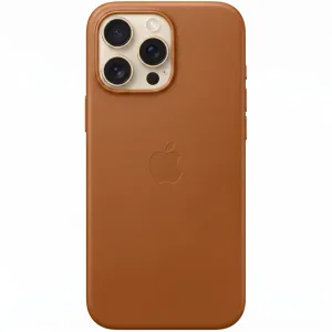 Capa Protetora Apple Leather Case Magsafe - Para Iphone 16 Pro Max - Couro - Marrom