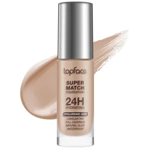 Base Líquida Topface Super Match Foundation 24H Hydrating - 001 Ivory Nude - 30ML