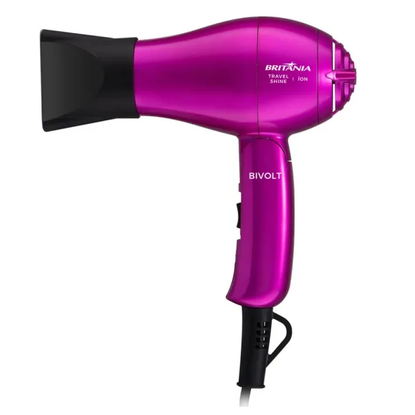 Kit Britânia Travel Shine - Secador + Alisador - 1000W - Bivolt - Roxo