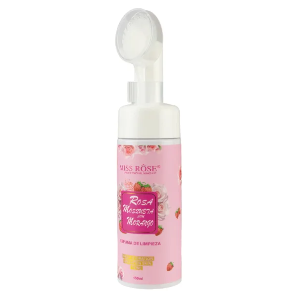 Espuma de Limpeza Facial Miss Rôse Rosa Mosqueta com Morango - 150mL